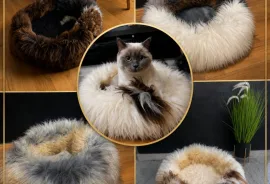 Natural Sheepskin Cat beds 50cm, 70cm, Premium